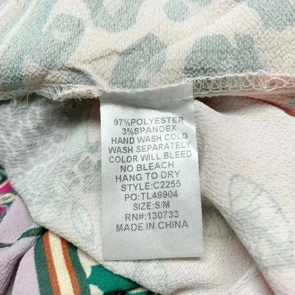 Umgee Jade Mixed Scarf Print Angel Sleeve Open Front Kimono Size M NWT - Picture 9 of 10